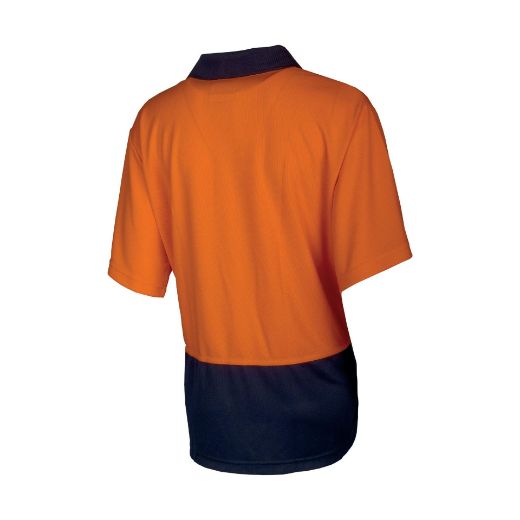 Picture of Tru Workwear Recycled Womens Anti-Microbial Micromesh S/S Two Tone Hi-Vis Polo Shirt